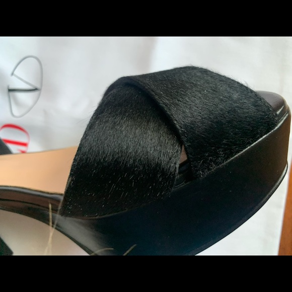 RED Valentino Genuine Calf Hair Platform Sandals - Picture 10 of 15